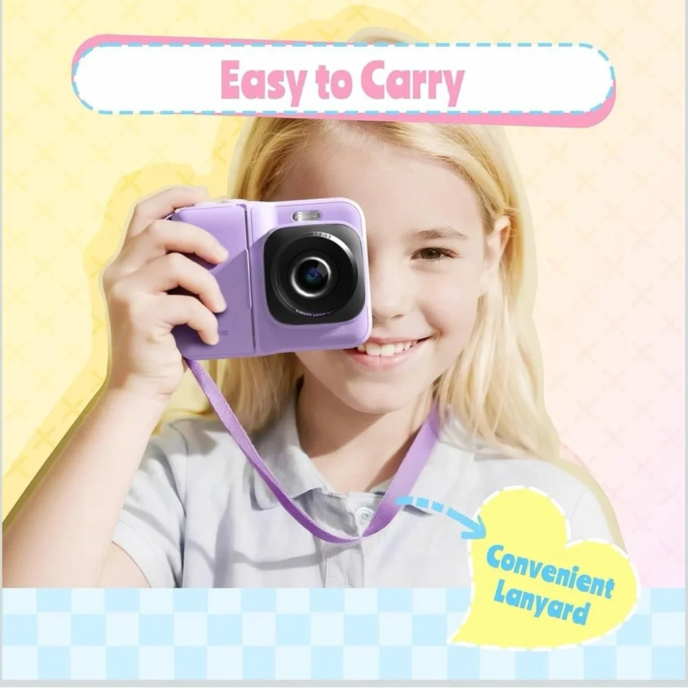 Purple Instant Print Camera for Kids Christmas gifts